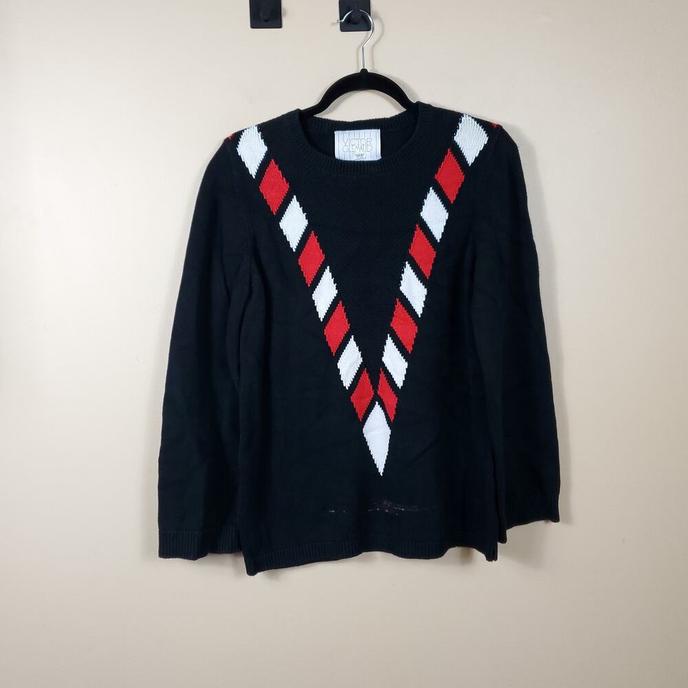 Victor Glemaud V Front Sweater Size M Cotton/Cashmere DAMAGED